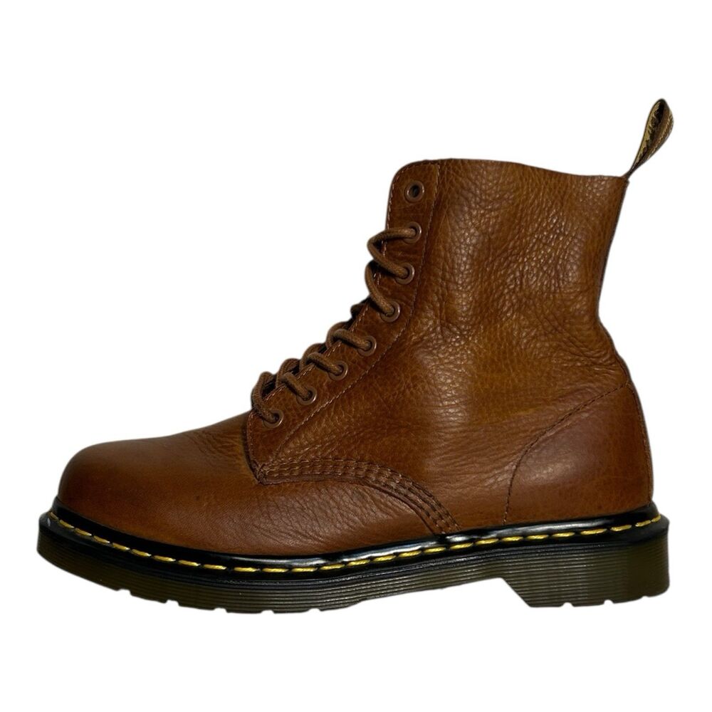 Dr. Martens Pascal Womens Size 9 Combat Boots Brown Leather EUC - Picture 3 of 9